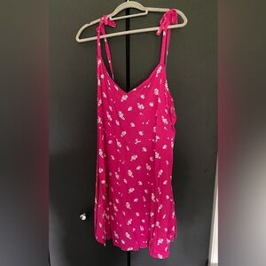 GAP Pink Floral Dress with Spaghetti Straps
